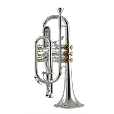 Willson Celebration 400 B-flat cornet (silver, gold trim) thumbnail