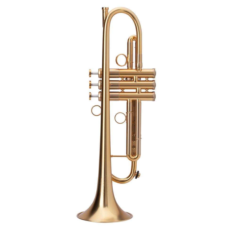 Adams A1 B-flat trumpet (satin gold lacquer)