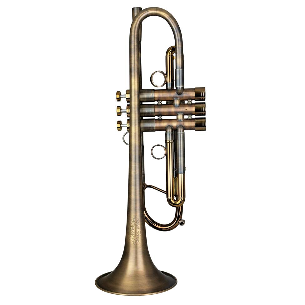 Adams A4 B-flat trumpet (antique lacquer, gloss accents)